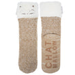 Calcetines forrados Mujer Malla Gato Beige