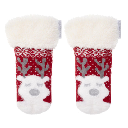 Calcetines forrados Niña Navidad Rojo 1/8 años - Isotoner