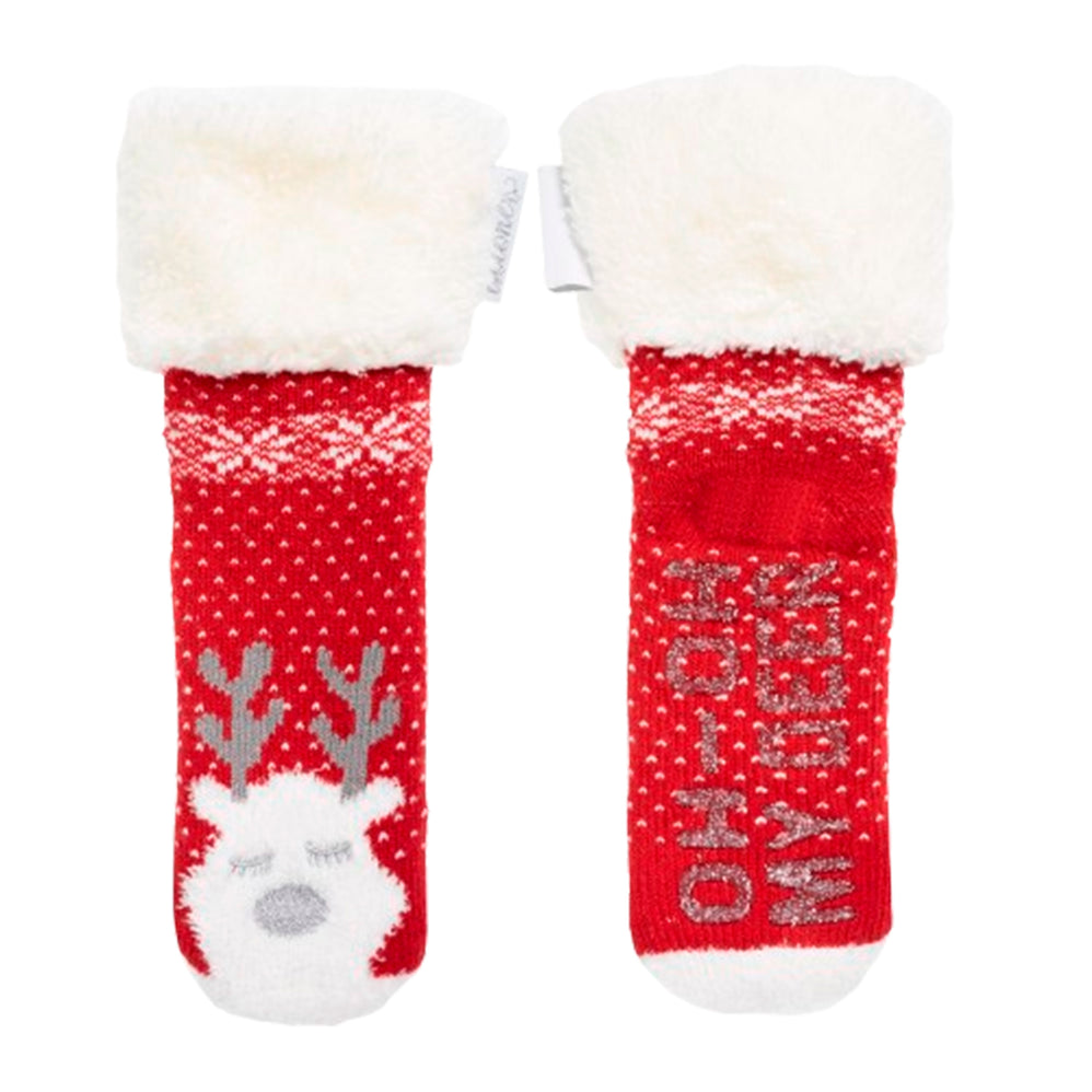 Calcetines forrados Niña Navidad Rojo 1/8 años - Isotoner