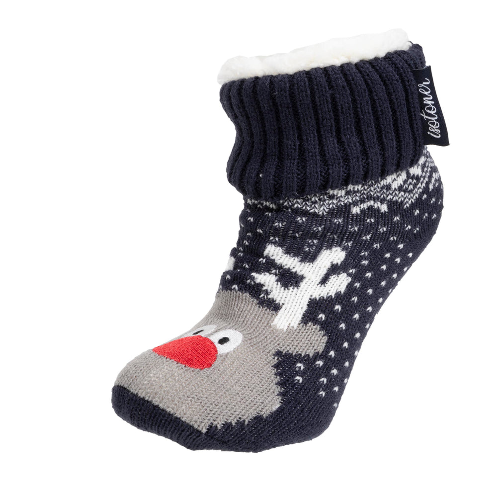 Calcetines forrados Niño Navidad Marino 1/8 años - Isotoner