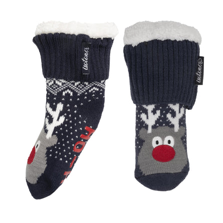 Calcetines forrados Niño Navidad Marino 1/8 años - Isotoner
