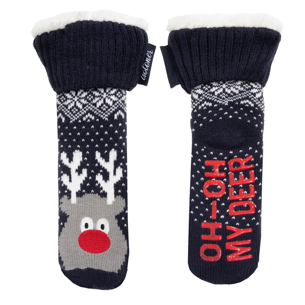 Calcetines forrados Niño Navidad Marino 1/8 años - Isotoner