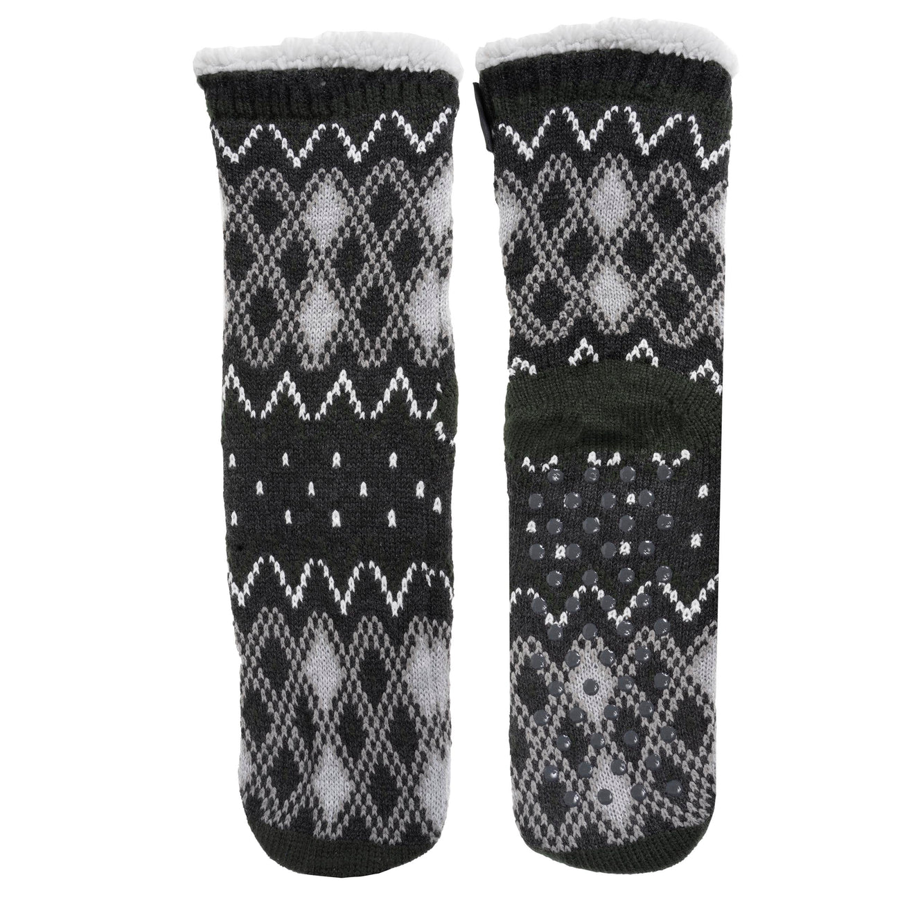 Calcetines forrados Gris Jacquard Hombre