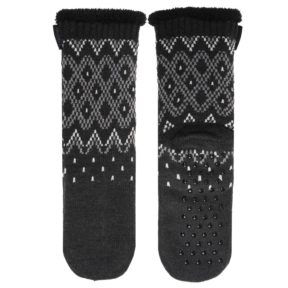 Calcetines forrados Hombre Jacquard Gris - Isotoner