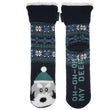 Calcetines forrados Hombre Navidad Perro Marino