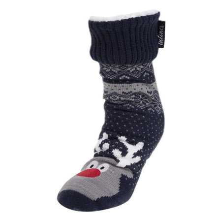 Chaussettes fourrées Homme Noël Marine - Isotoner