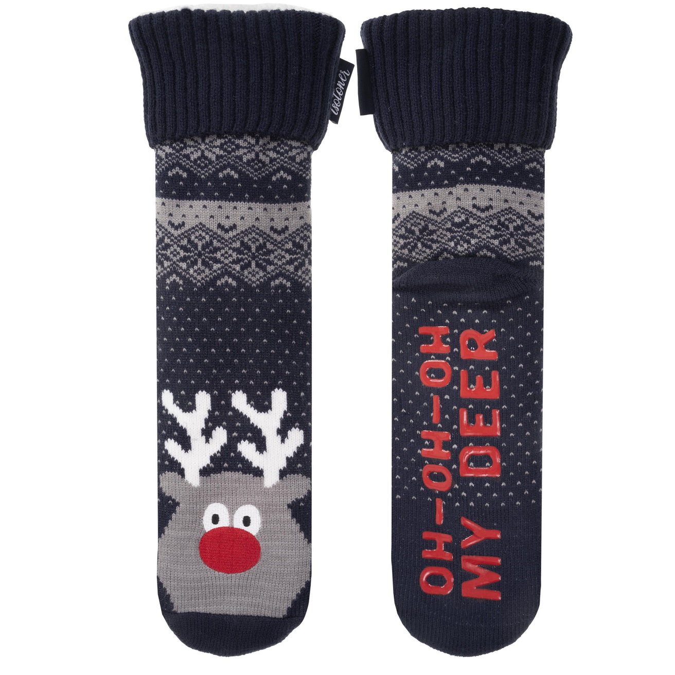 Calcetines forrados Hombre Navideños Azul Marino