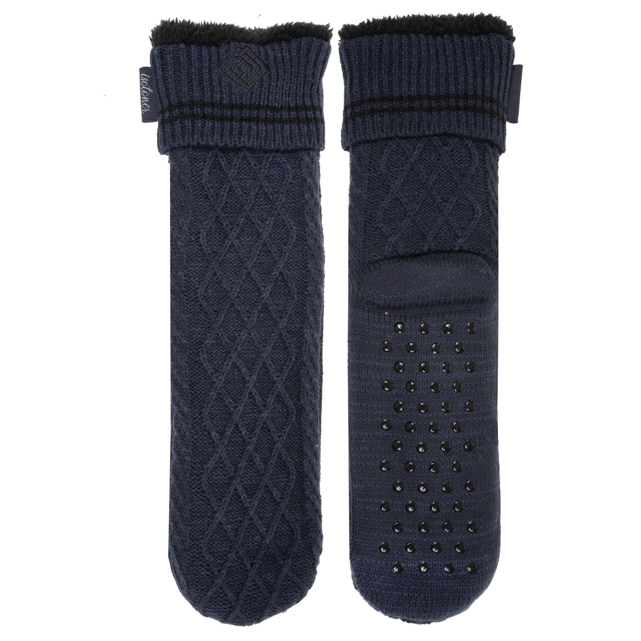 Calcetines forrados Hombre Malla Marino jaspeado