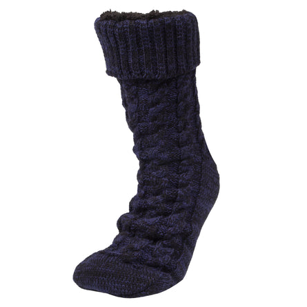 Calcetines forrados Hombre Marino jaspeado - Isotoner