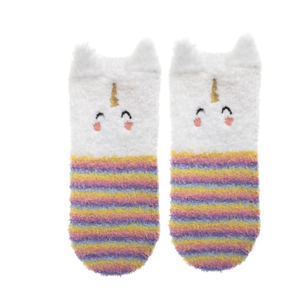 Calcetines media caña antideslizantes Niña Unicornio Multicolor 1/4 años - Isotoner