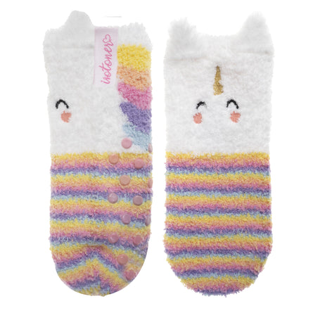 Calcetines media caña antideslizantes Niña Unicornio Multicolor 1/4 años - Isotoner