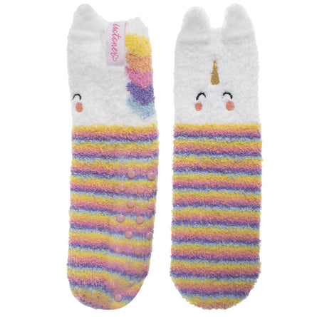 Calcetines de media caña antideslizantes Niña Unicornio Multicolor 5/8 años - Isotoner
