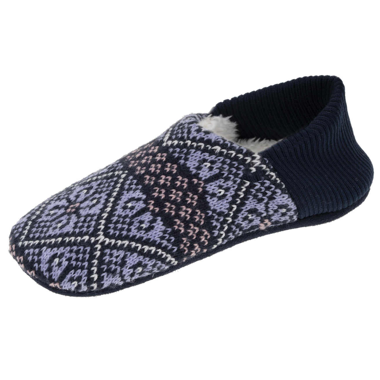 Calcetines-Slippers Mujer Jacquard Marino
