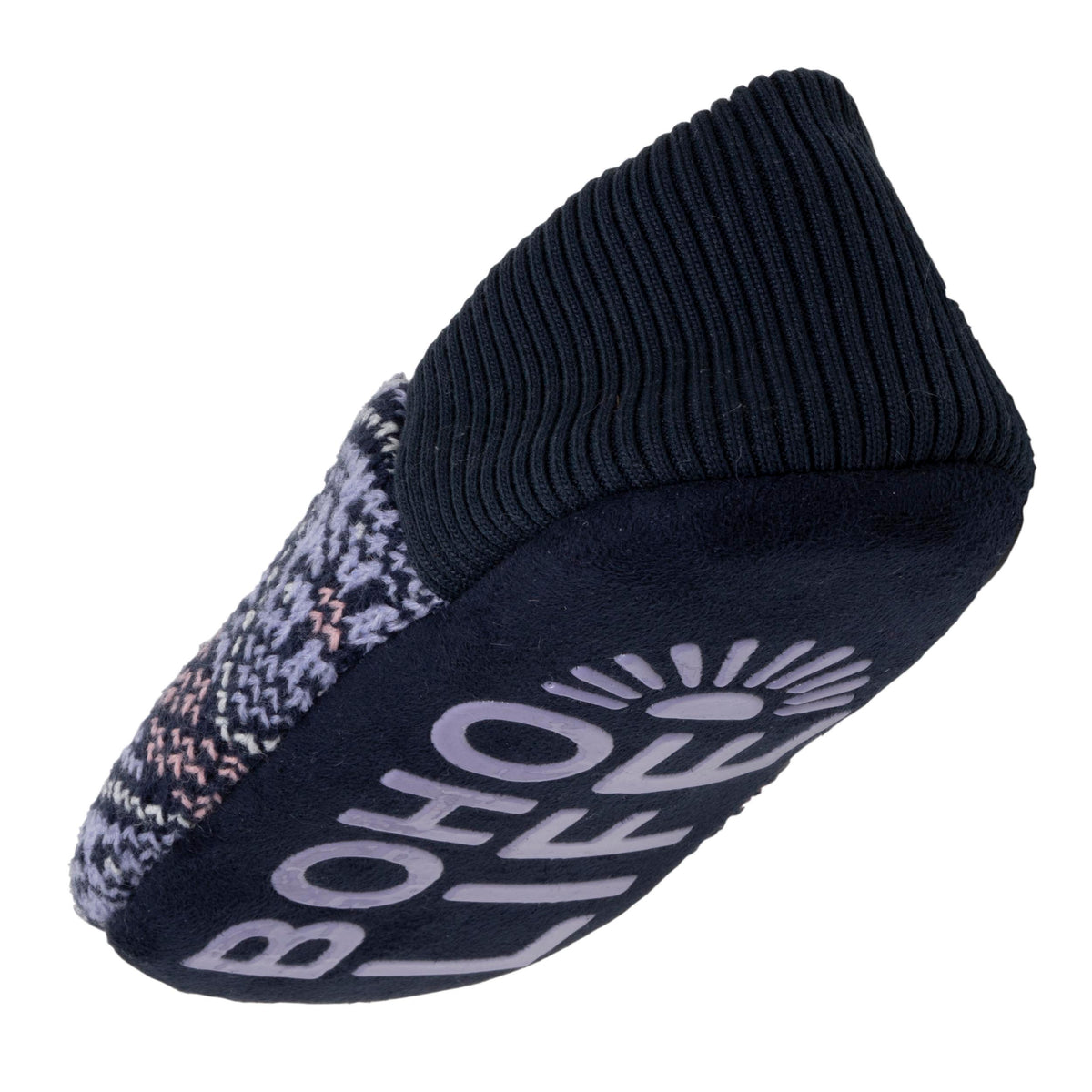 Calcetines-Slippers Mujer Jacquard Marino