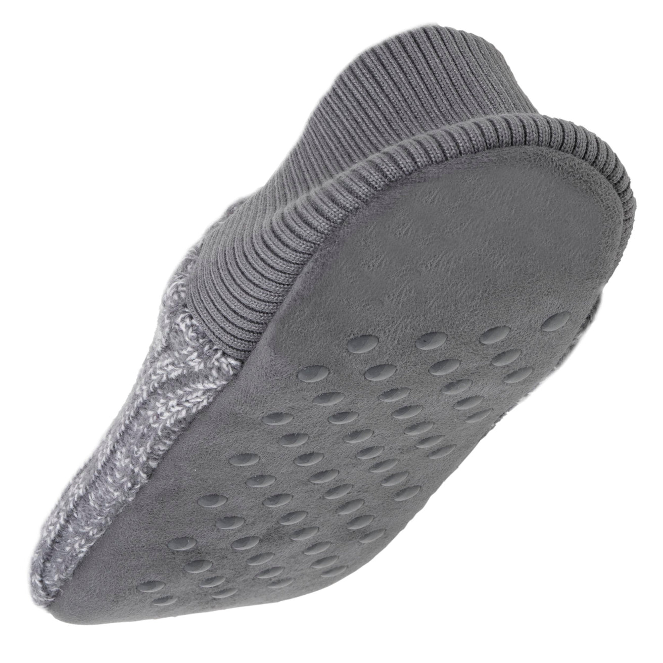 Calcetines-Slippers Hombre Malla Gris jaspeado
