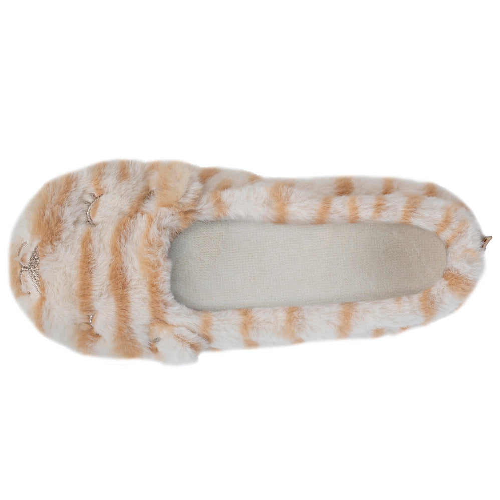 Zapatillas de casa bailarinas Mujer 3D Beige tigre - Isotoner