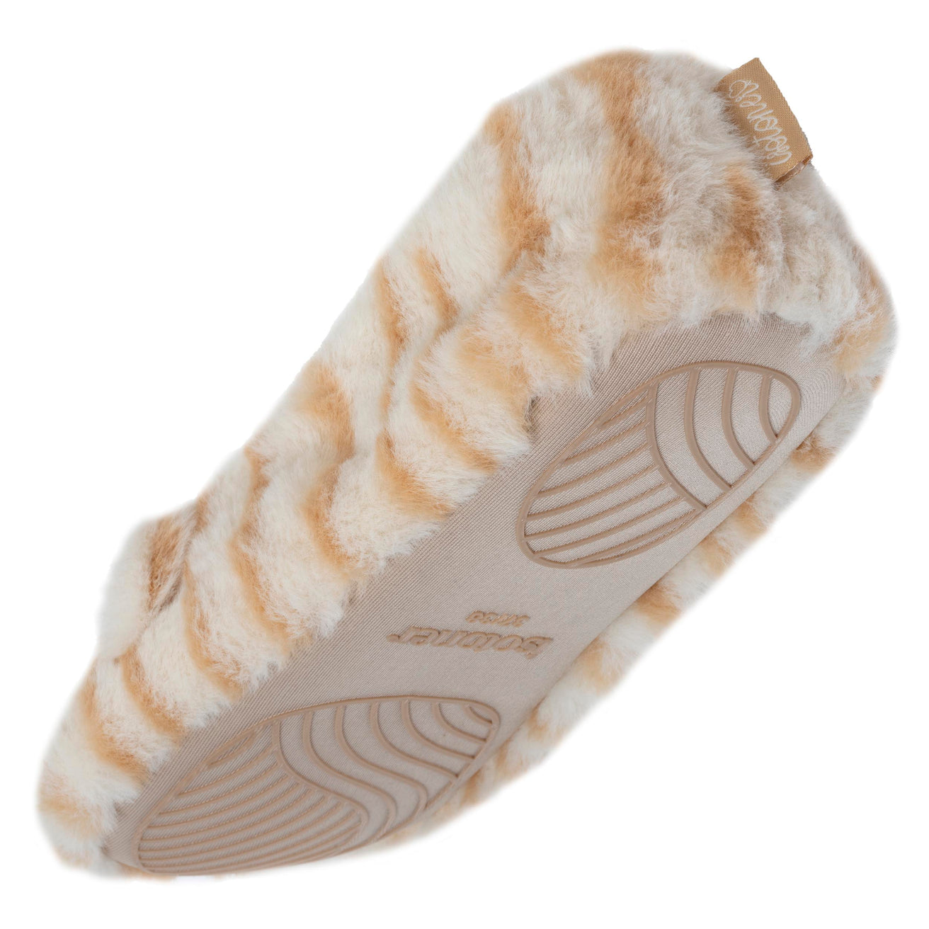 Zapatillas de casa bailarinas Mujer 3D Beige tigre