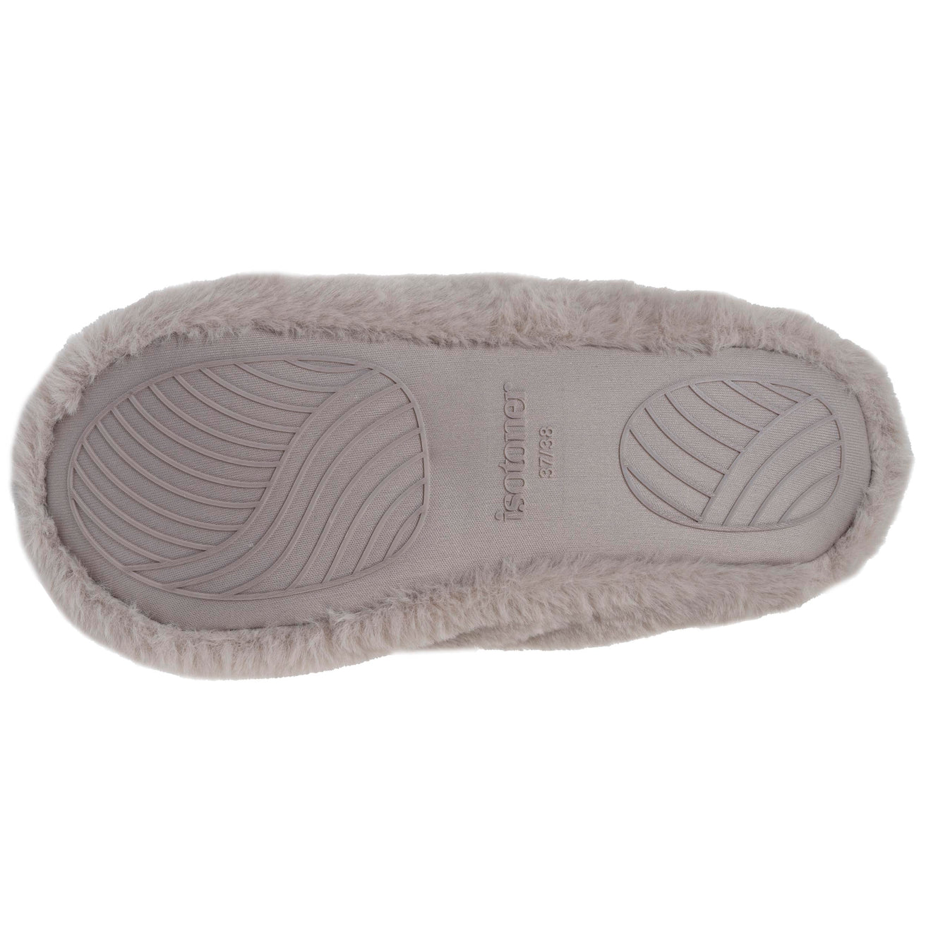 Zapatillas de casa bailarinas Mujer 3D imitación piel Gris