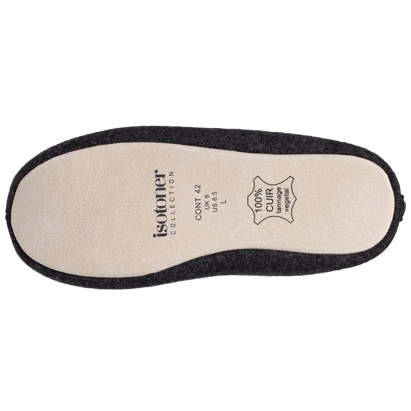 Zapatillas de casa botines franela Hombre Gris