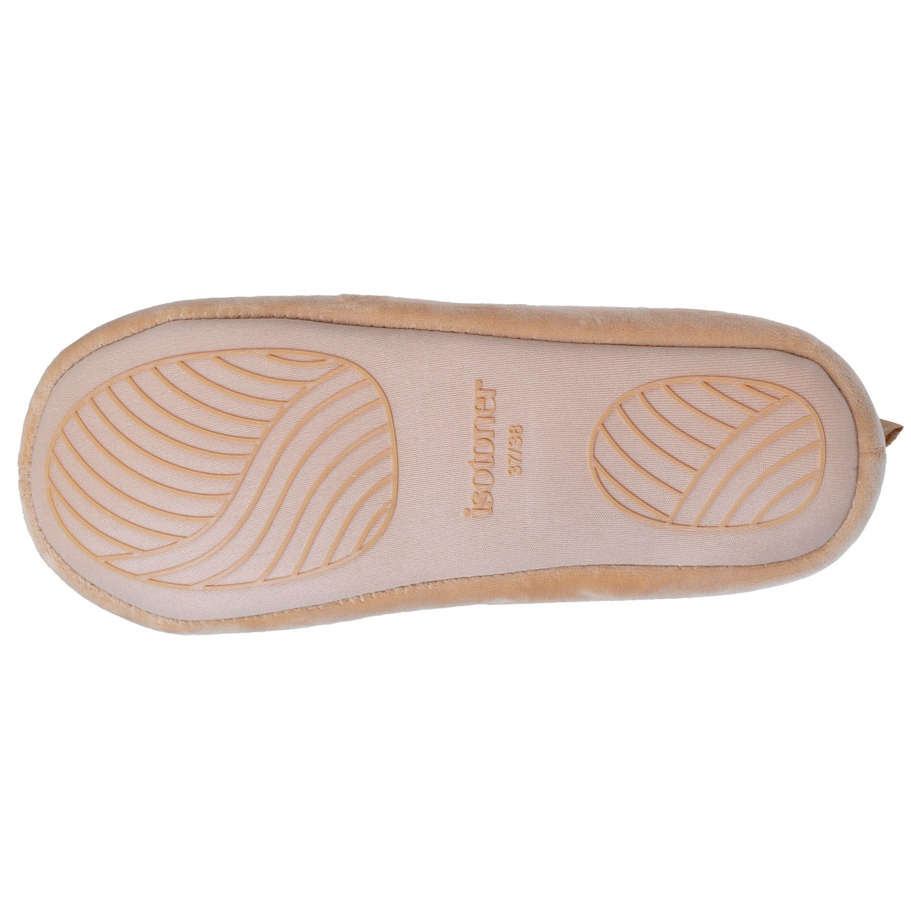 Zapatillas de casa botines bajos microvelvet Beige