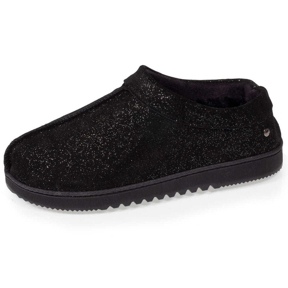 Zapatillas de casa botines cuero Mujer Negro Perla - Isotoner