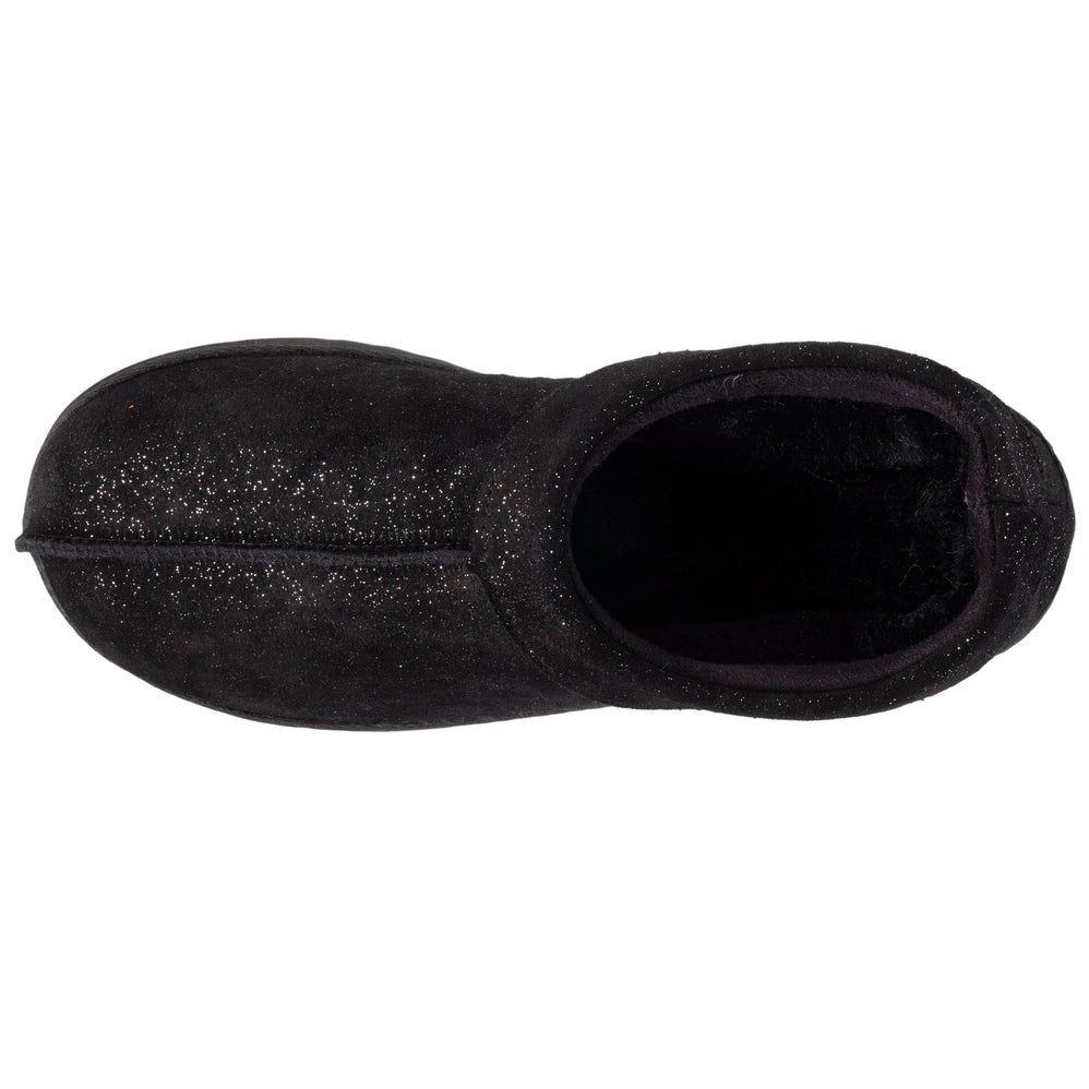Zapatillas de casa botines cuero Mujer Negro Perla - Isotoner