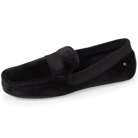 Zapatillas de casa mocasines Hombre algodón orgánico Negro - Isotoner