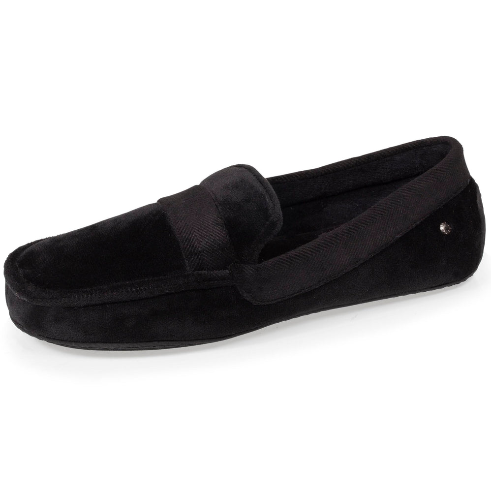 Zapatillas de casa mocasines Hombre algodón orgánico Negro - Isotoner