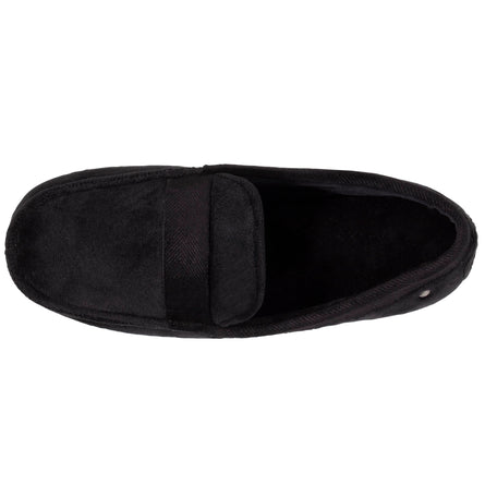 Zapatillas de casa mocasines Hombre algodón orgánico Negro - Isotoner
