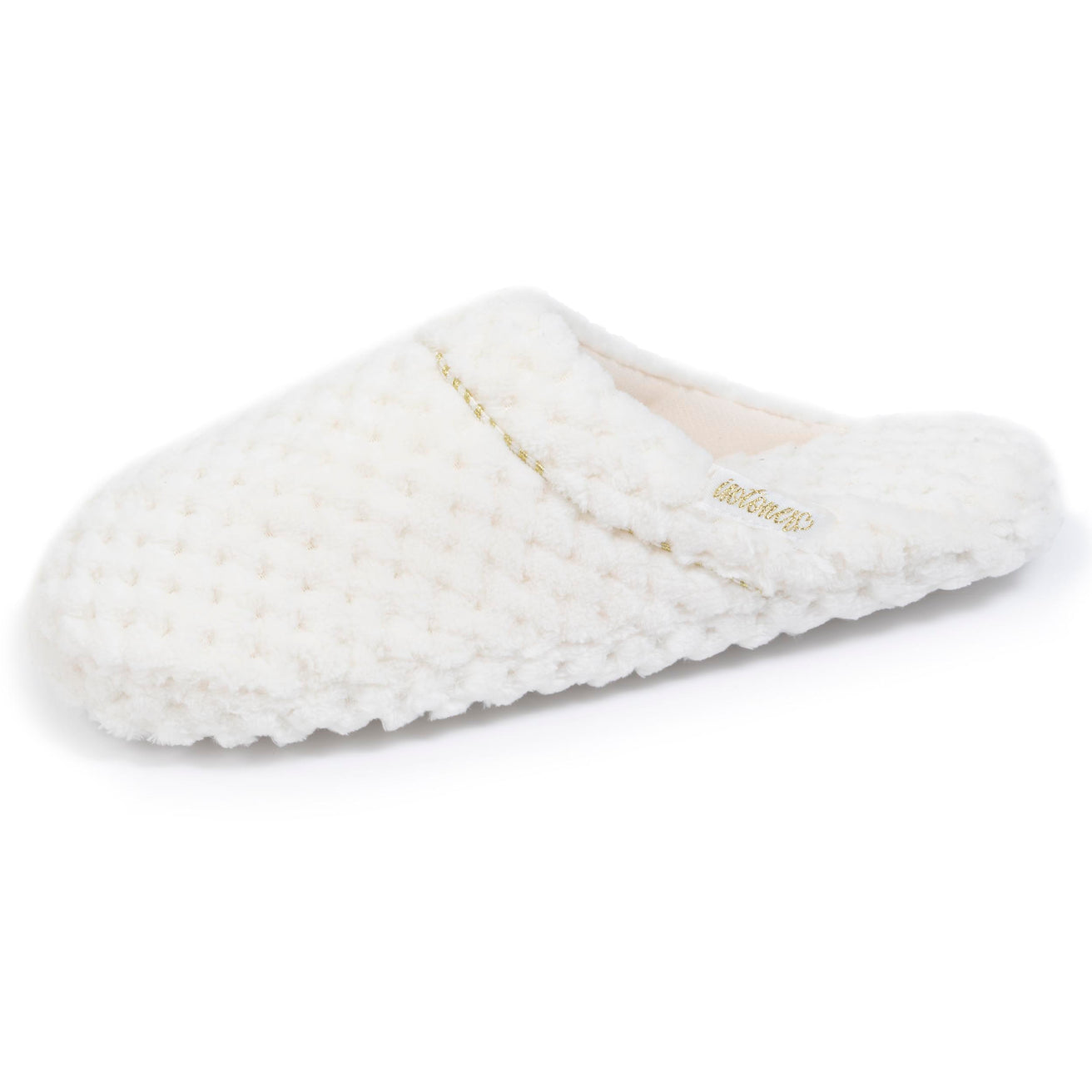 Zapatillas de casa chinelas Mujer textura Marfil