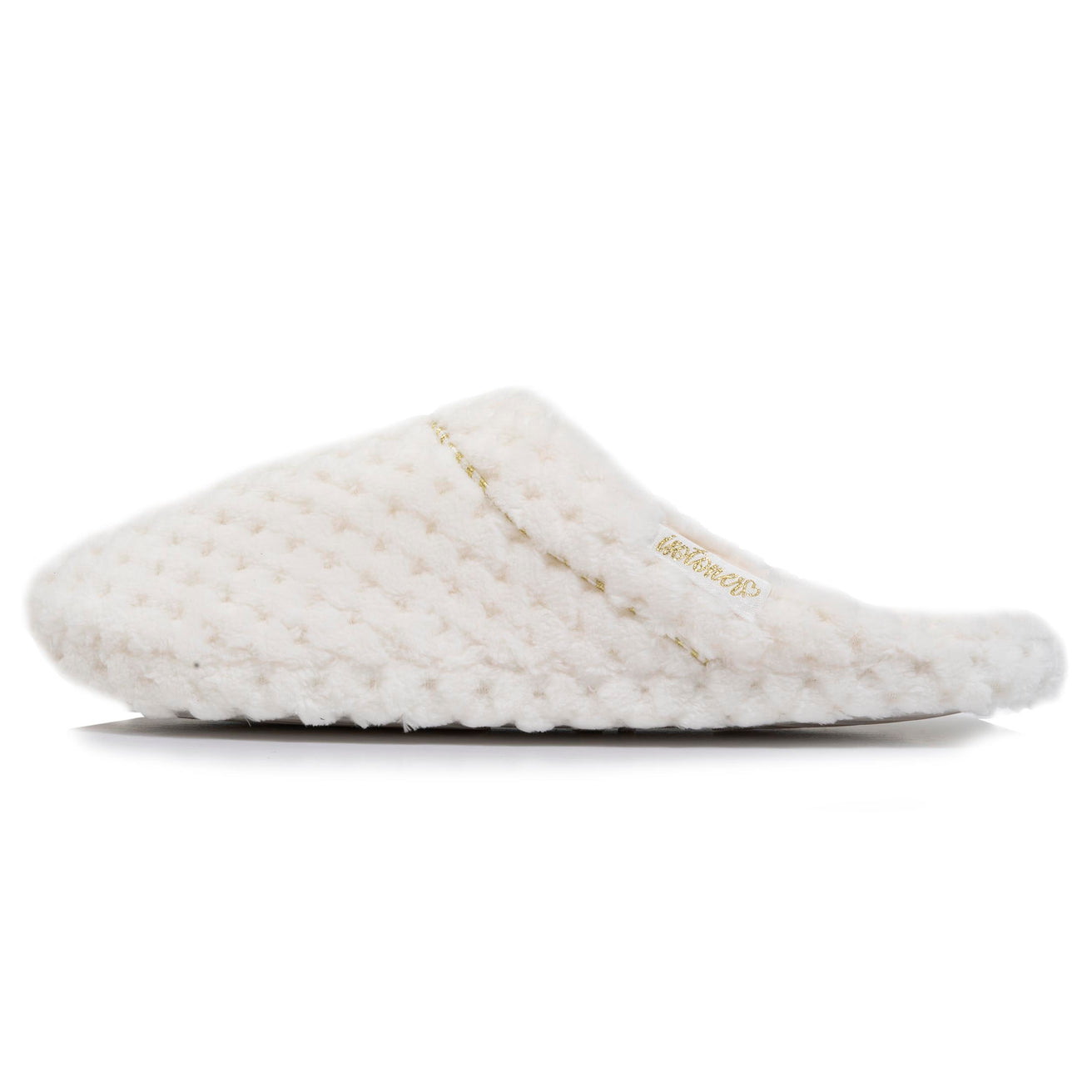 Zapatillas de casa chinelas Mujer textura Marfil