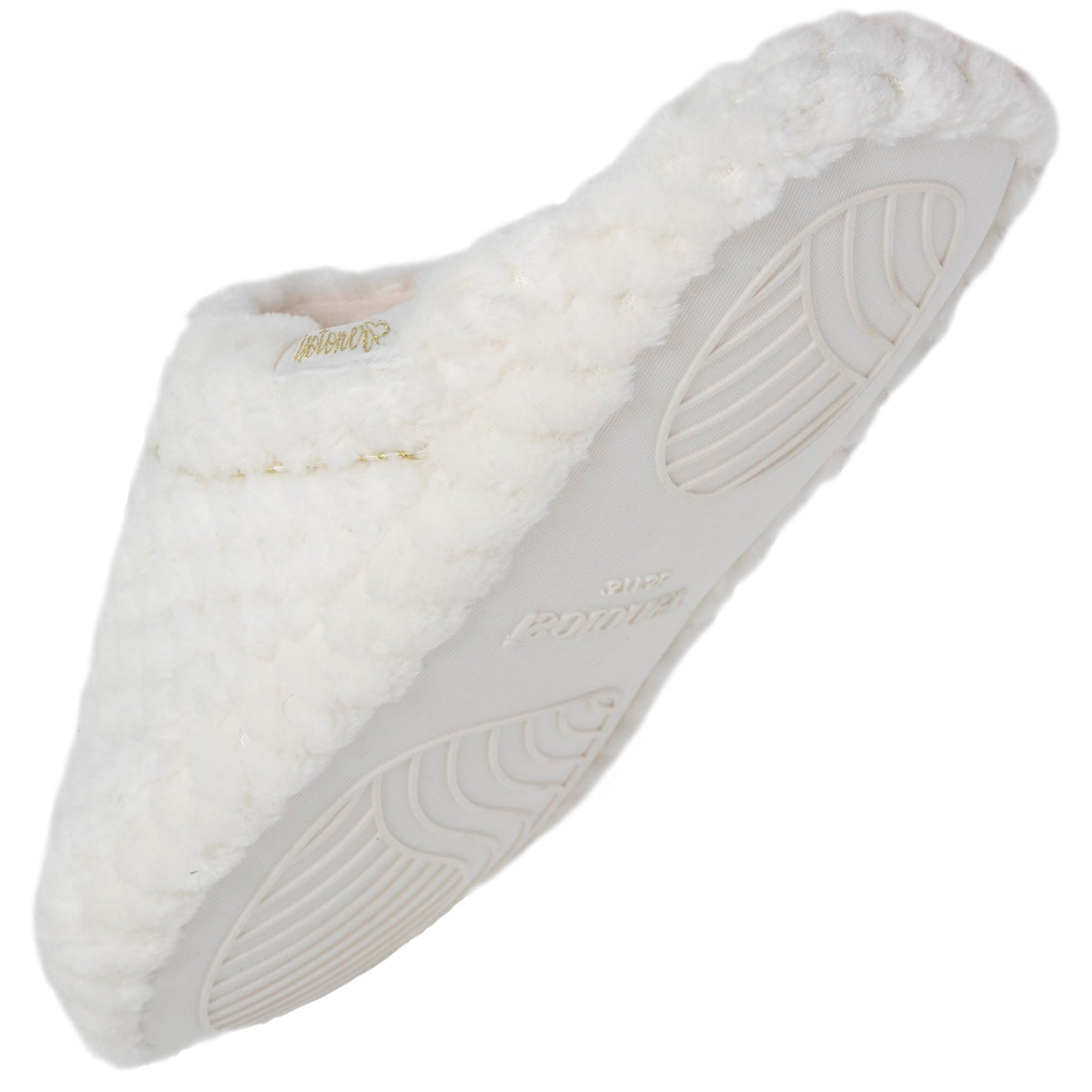 Zapatillas de casa chinelas Mujer textura Marfil