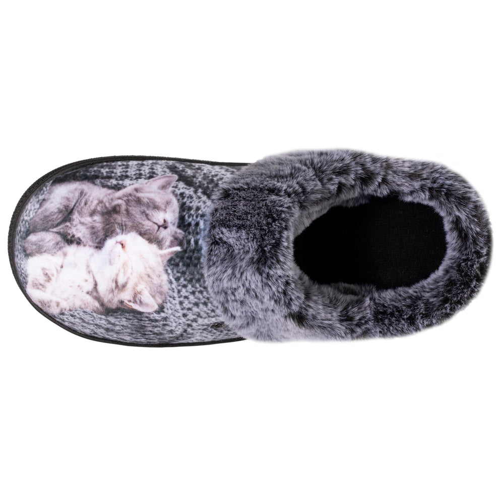 Zapatillas de casa chinelas saltarinas Mujer Grises gatos - Isotoner