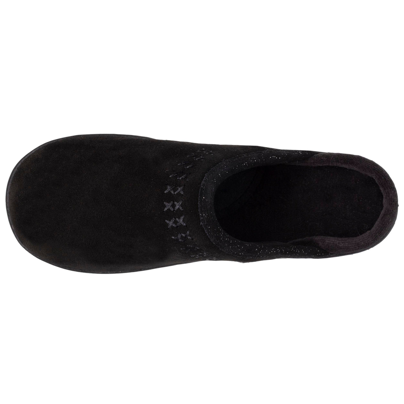 Zapatillas de casa chinelas cuero Mujer Negro