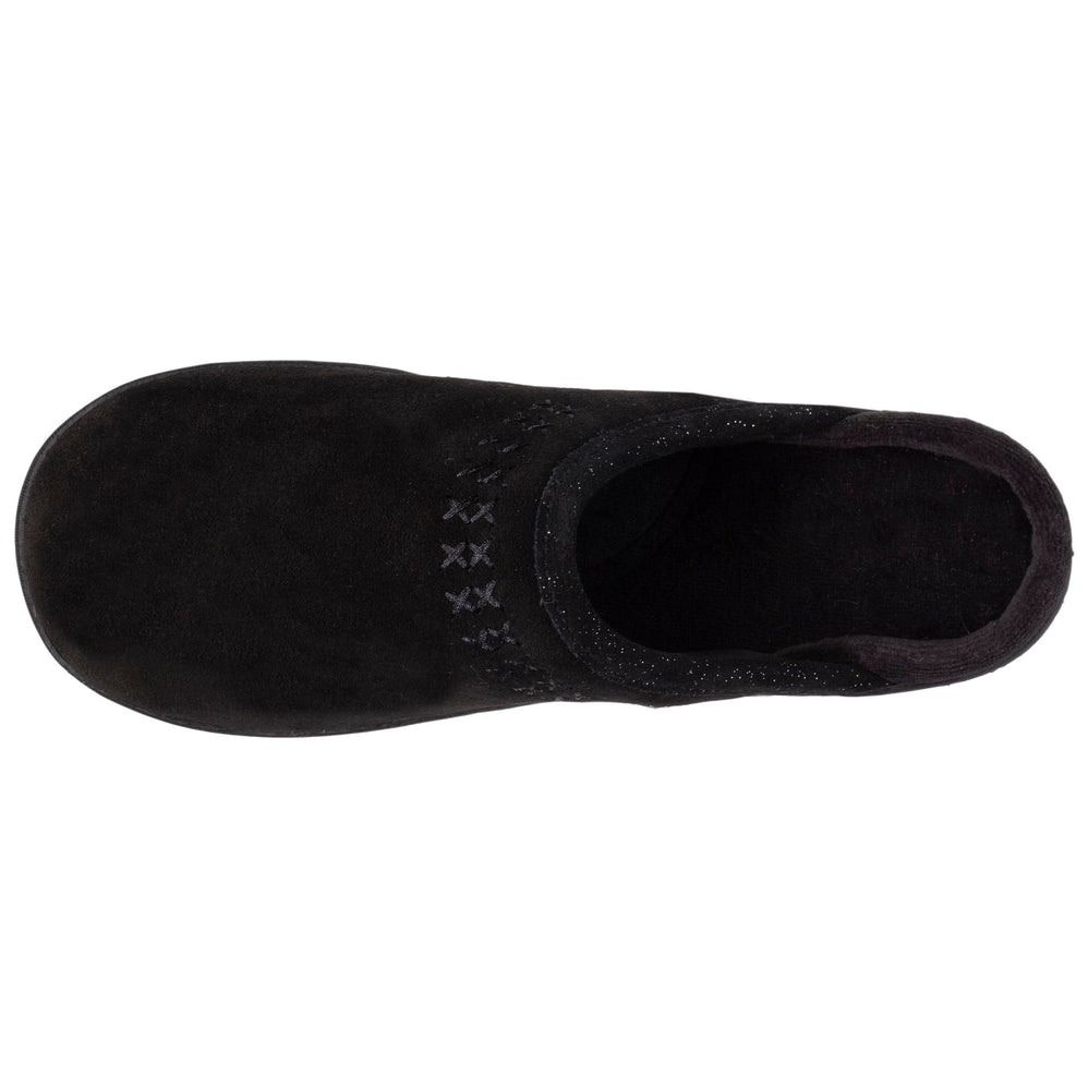 Zapatillas de casa chinelas cuero Mujer Negro - Isotoner