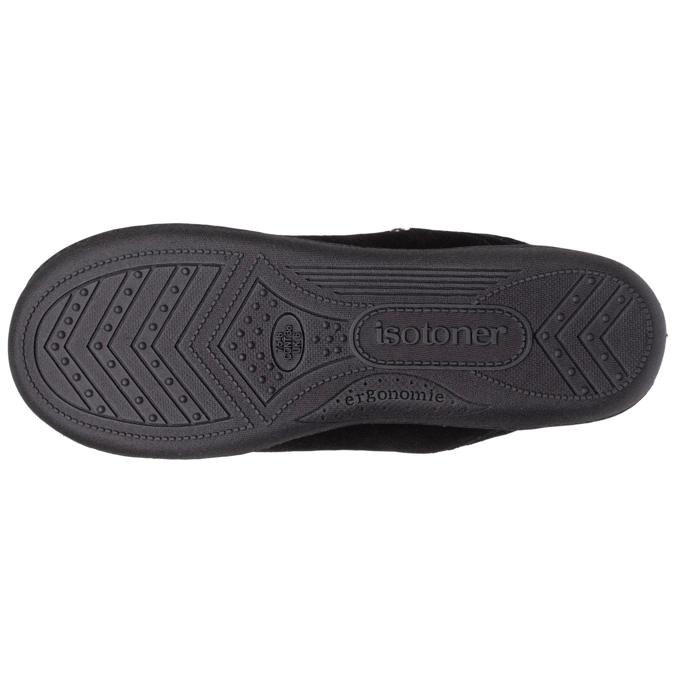 Zapatillas de casa chinelas cuero Mujer Negro