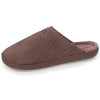 Zapatillas de casa chinelas cuero Mujer Negro taupe Isotoner