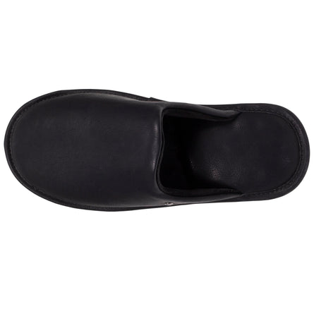 Zapatillas de casa chinelas Hombre cuero sintético Negro - Isotoner