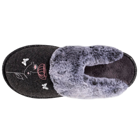 Zapatillas de casa chinelas planas Mujer Gris dibujo - Isotoner