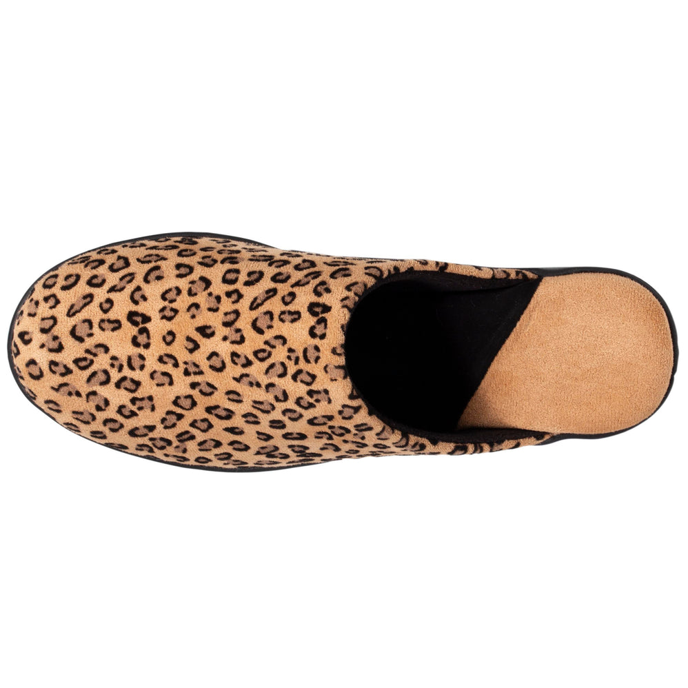 Zapatillas de casa chinelas con tacón Mujer Leopardo - Isotoner