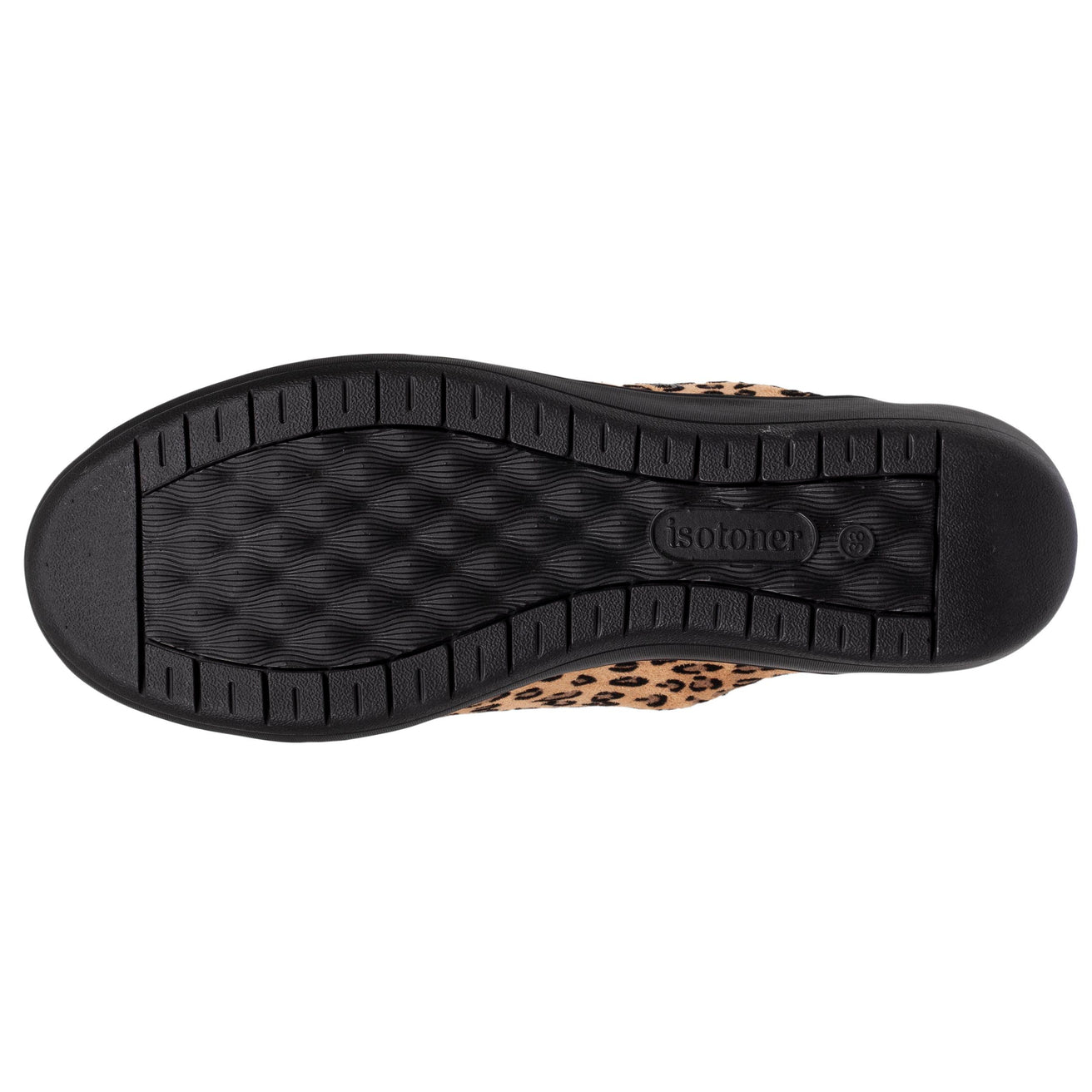Zapatillas de casa chinelas con tacón Mujer Leopardo