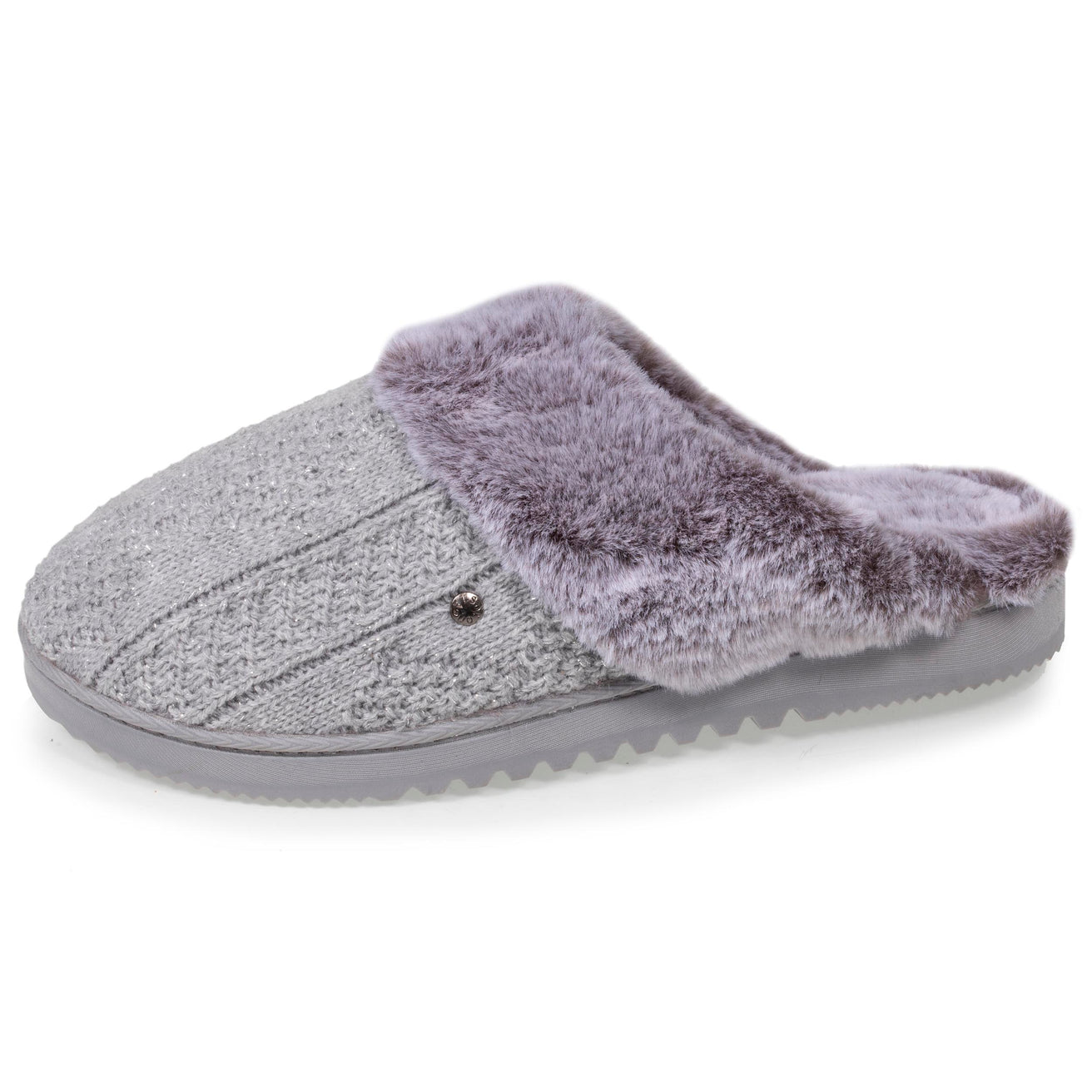 Zapatillas de casa chinelas punto Mujer Gris