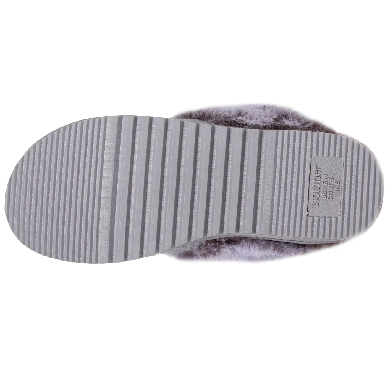 Zapatillas de casa chinelas punto Mujer Gris
