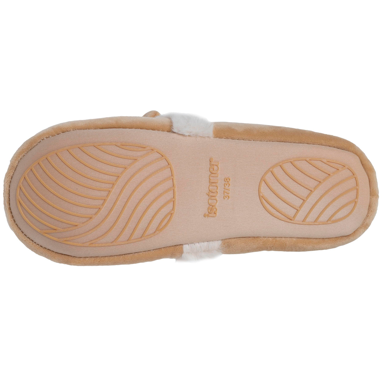 Zapatillas de casa slippers Mujer 3D microterciopelo Beige
