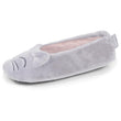 Zapatillas de casa Bailarinas Mujer 3D pelo Gris