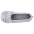 Zapatillas de casa Bailarinas Mujer 3D pelo Gris