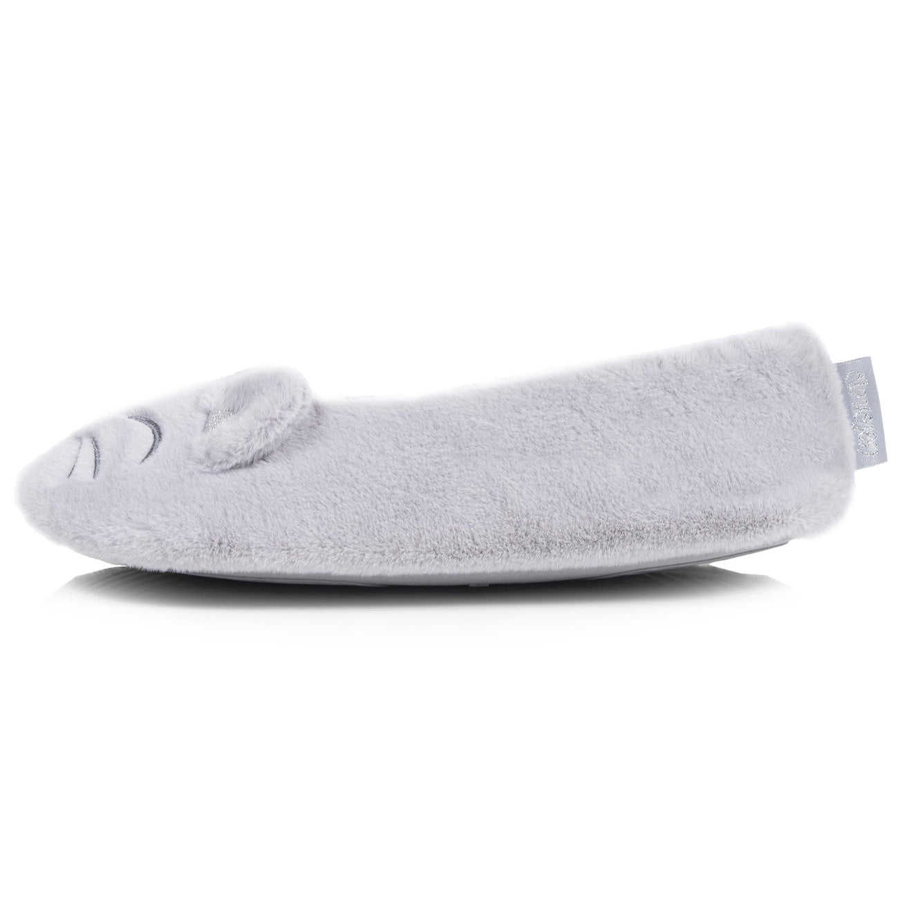 Zapatillas de casa Bailarinas Mujer 3D pelo Gris
