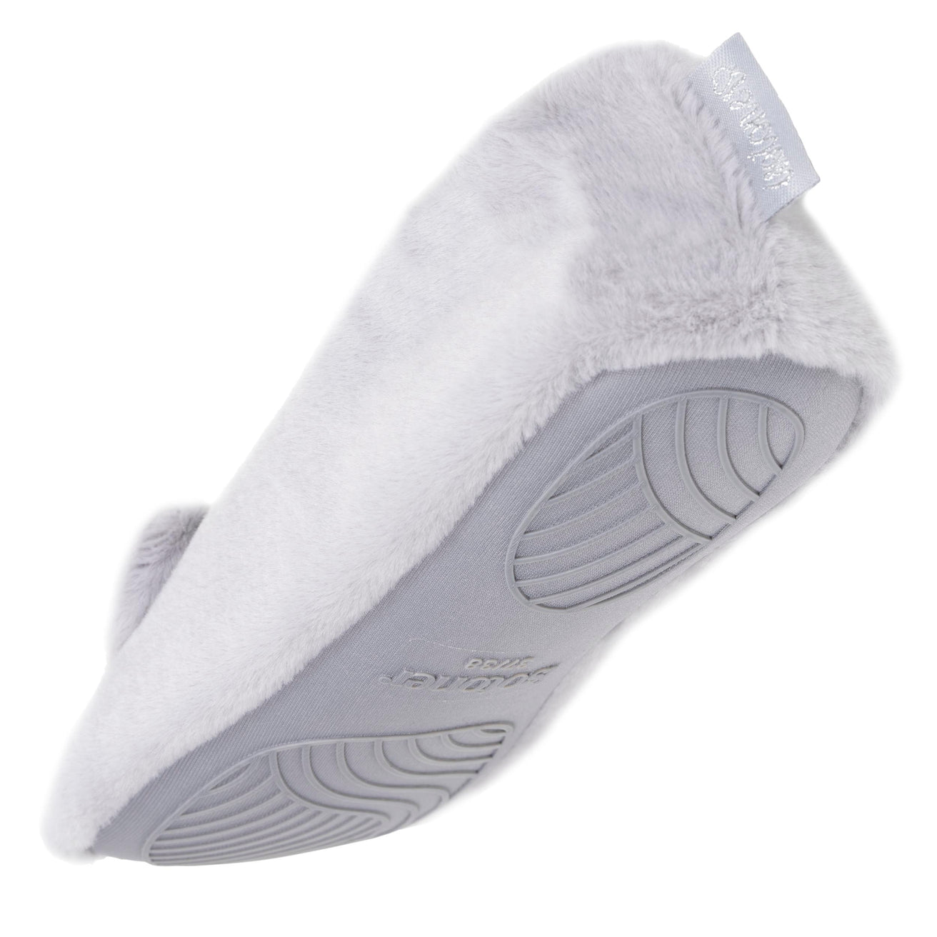 Zapatillas de casa Bailarinas Mujer 3D pelo Gris