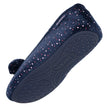 Chaussons Ballerines Femme Marine pois