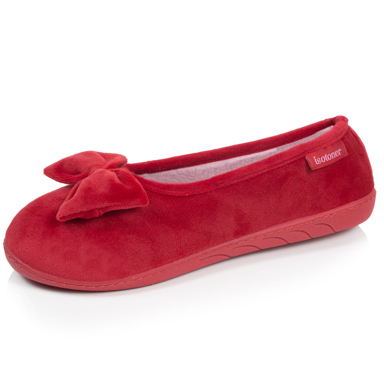 Zapatillas de casa Bailarinas Mujer Nudo Rojo